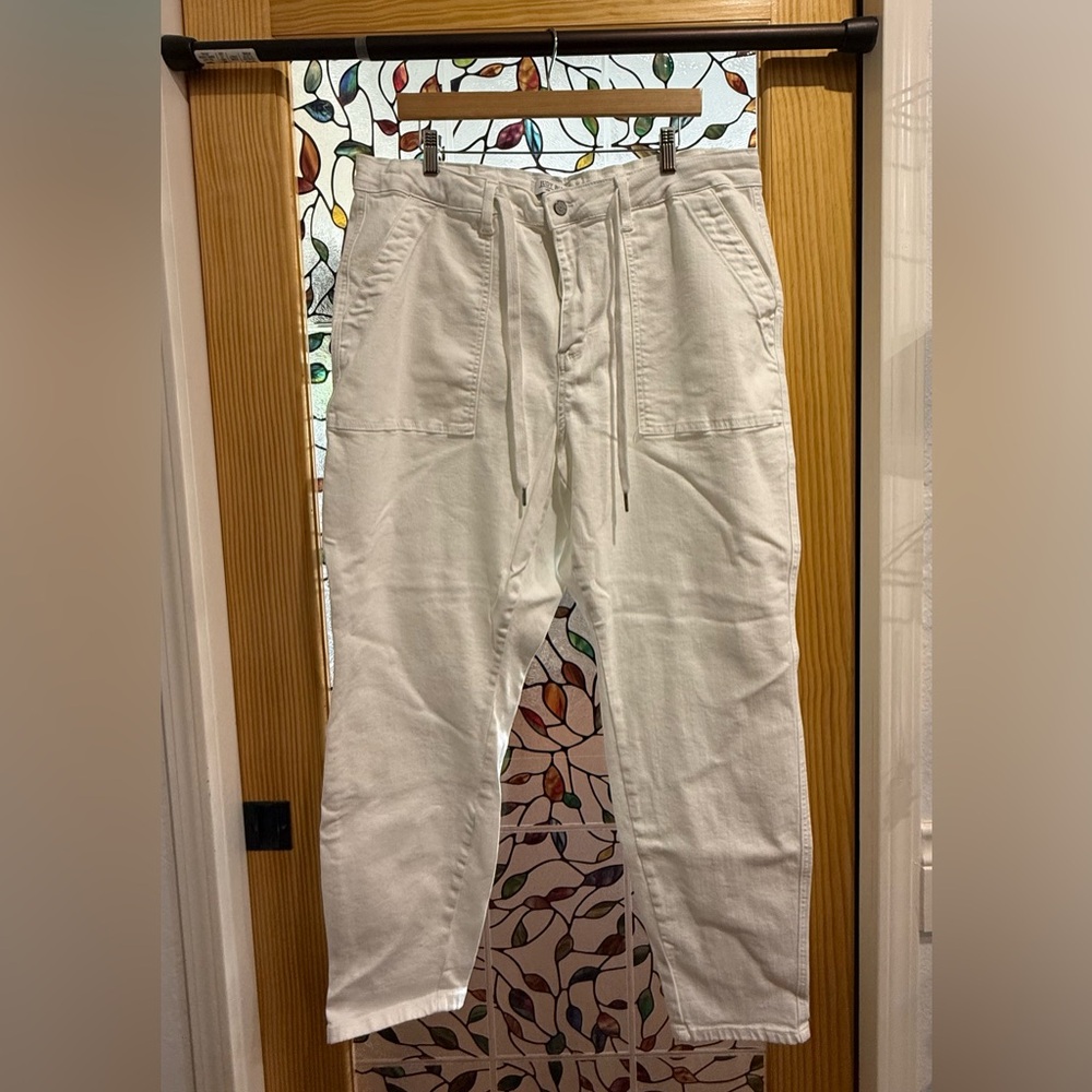 Judy Blue White Drawstring Jeans - Picture 4 of 9